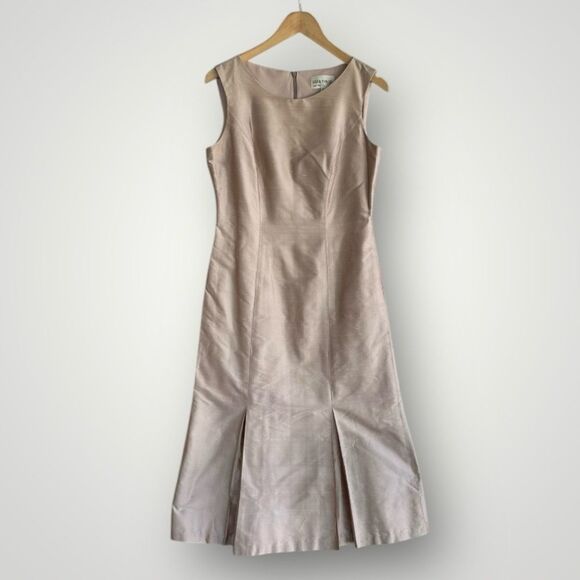 lilly taylor Dresses & Skirts - Lilly Taylor Vintage Dress Pure Silk Maxi Long  Size 4